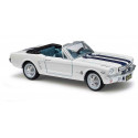 Ford Mustang 1965 blanche bandes bleues - H0