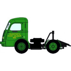 Tracteur Panhard Movic + remorque UFR "Transports Henri Walbaum" verts - H0