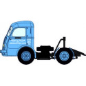 Tracteur Panhard Movic "APTM" bleu + remorque UFR "STEF" blanche - H0