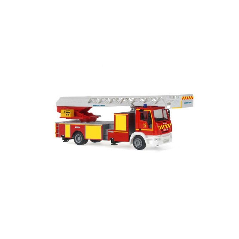 Camion pompiers Iveco Eurocargo EPA Magirus grande échelle "18" - gyrophares fonctionnels - H0