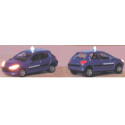 Peugeot 206 gendarmerie + gyrophare clignotant et phares fonctionnels - H0