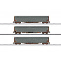 3 wagons à bâche coulissante type Rils de la SNCF - H0