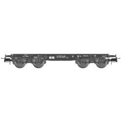 Wagon Porte-char SPyw 98832 SNCF noir - bogie allemand - sans chargement - H0