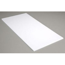 Plaque de polystyrène blanc lisse - 0,75 mm