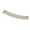 Rail courbe - H0 - code 83 - traverses bois - sans ballast - Voie Roco Line - R3 : 419,60 mm  - 12 coupons/cercle