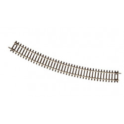 Rail courbe - H0 - code 83 - traverses bois - sans ballast - Voie Roco Line - R5 : 542,80 mm - 12 coupons/cercle